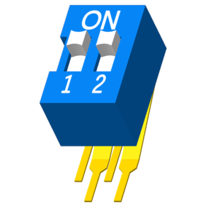 64SWT-AD2X115 DIP-переключатель DIP 90° H=9,9 мм 2 порта