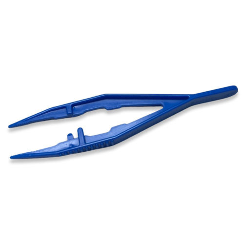 Пинцет, ПП, одноразовый, 115мм, синий
