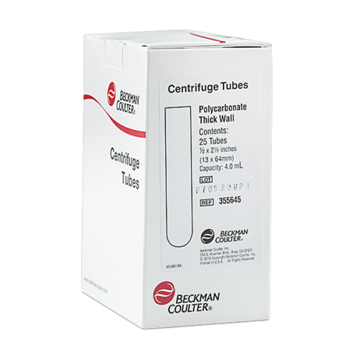 4 мл, толстостенная поликарбонатная пробирка с открытым верхом, 13 x 64 мм — 25 упаковок