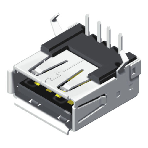 5US2A01RF-104XXXLAC1 USB A, гнездо R/A, 4 контакта