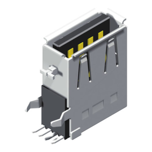 5US2A06RF-104S0XUAD1 USB A, тип A, погружная стойка, 4P, серия 06
