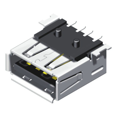 5US2A08MF-104S0XUXD1 USB A тип гнездо SMT R/A с привязкой 4P