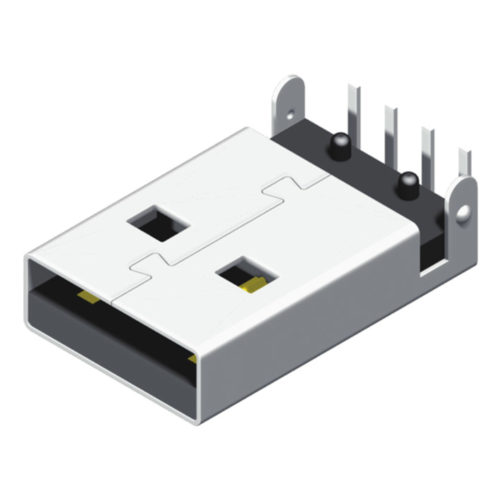 5US2A11RM-104S0XUAD1 USB A, вилка, обратный Dip R/A, 4 контакта