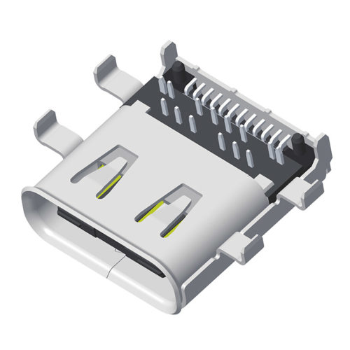 5US4C01MF-124S0BUHQ1 USB 3.1, тип C, розетка, SMT R/A, серия 24P 01