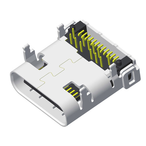 5US4C02MF-124XXBUHQX USB 3.1, тип C, гнездо SMT R/A, серия 24P 02