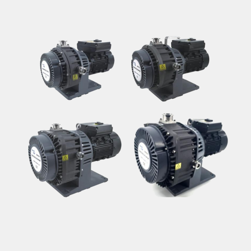 Dry oil-free scroll vacuum pumps