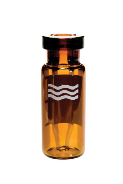 Thermo Scientific™ 11-миллиметровые флаконы из янтарного стекла с обжимной крышкой и защелкивающейся крышкой