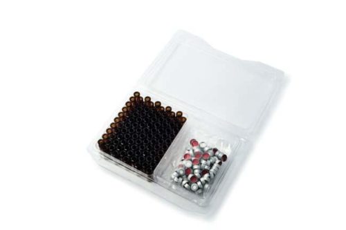 Thermo Scientific™ 11-миллиметровая несобранная янтарная обжимная крышка и наборы виал для автоматического пробоотборника Snap-It