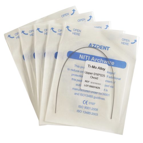 AZDENT Arch Wire TMA Beta Ti-Mo сплав овальной формы прямоугольный 0,018 x 0,025 верхний 1 шт./упак.
