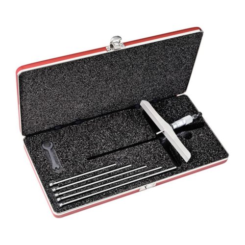 Набор микрометров Starrett 445MDZ-150RL, 150 мм, 150 мм, основание, трещотка, контргайка, 6 стержней