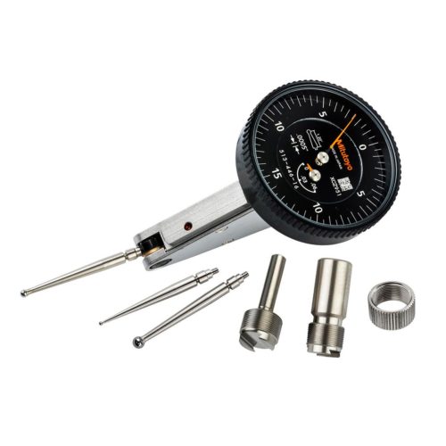 Mitutoyo 513-446-16A Циферблатный тестовый индикатор, средний набор, наклон 0,06 дюйма, длинный