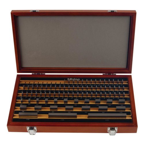 Mitutoyo 516-903-26 Дюймовый прямоугольный стальной мерный блок марки AS-1 Набор из 81 шт.