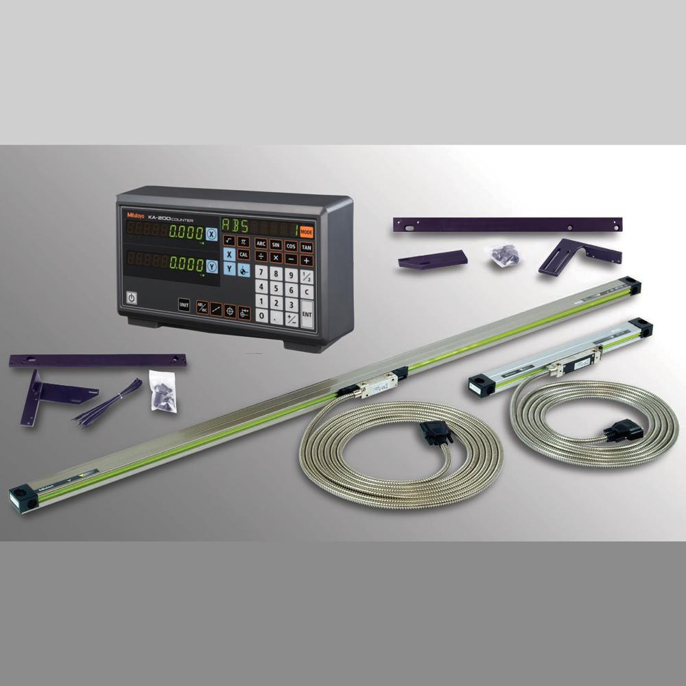 Mitutoyo 64PKA053A Пакет токарных станков ABS/стеклянная линейная шкала 44 "X 14" с KA-200 DRO