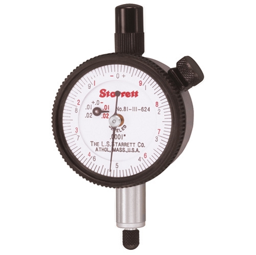 Индикатор часового типа Starrett 81-136-622J .075' Диапазон 1-11-16' Белый циферблат