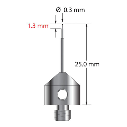Q-Mark AFG-0325-C M5 0,3 мм, наконечник из карбида вольфрама, ступенчатый стилус, L 25,0 мм, EWL 15 мм