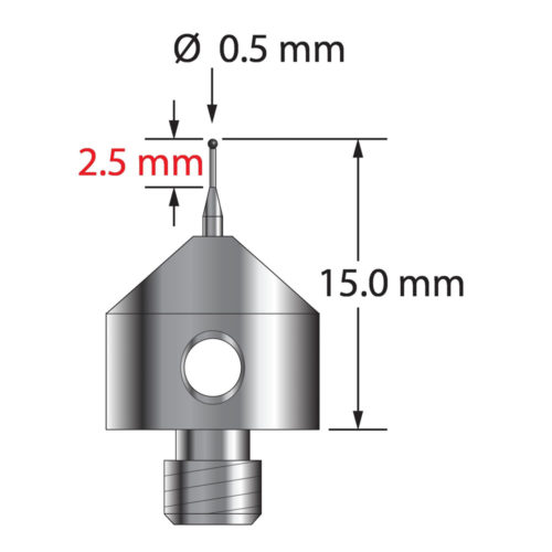Q-Mark AFG-0515-SN M5 0,5 мм с наконечником из нитрида кремния, цилиндрический стилус, L 15,0 мм, EWL 5 мм