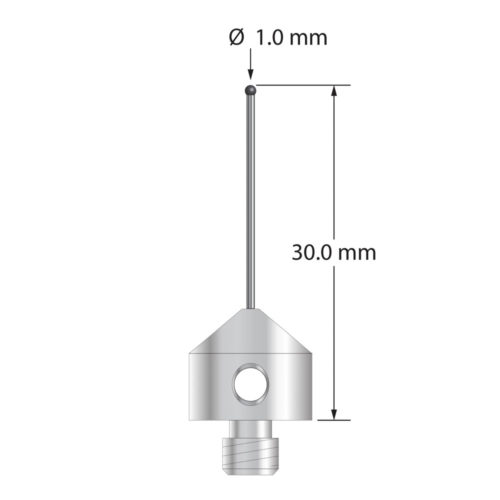 Q-Mark AFG-1030-DS-7-SN M5 1 мм, наконечник из нитрида кремния, цилиндрический стилус, L 30,0 мм, EWL 20 мм