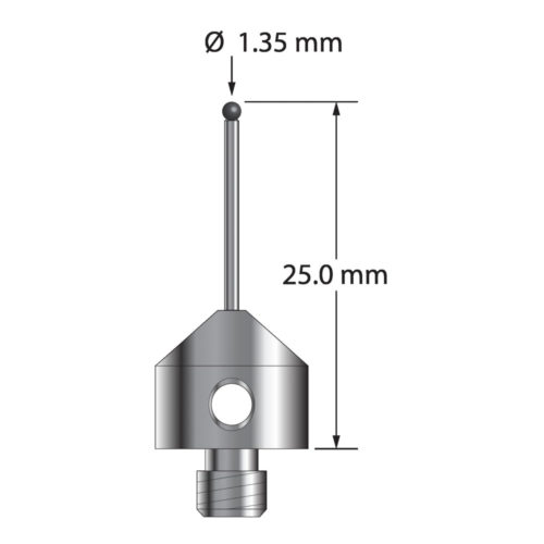 Q-Mark AFG-1325-SN M5 1,35 мм, наконечник из нитрида кремния, цилиндрический стилус, L 25,0 мм, EWL 15 мм