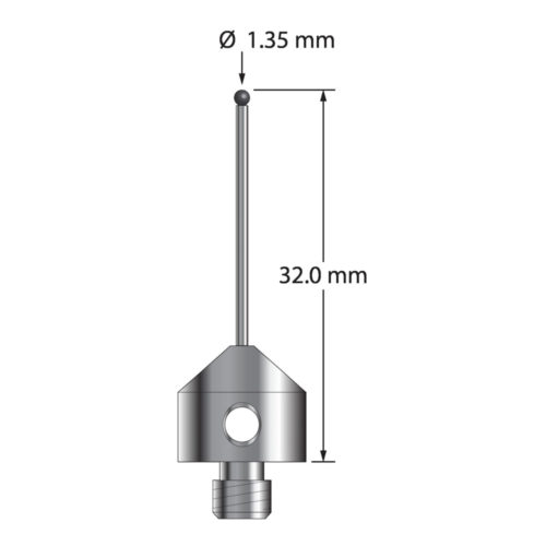 Q-Mark AFG-1332-SN M5 1,35 мм с наконечником из нитрида кремния, цилиндрический стилус, L 32,0 мм, EWL 22 мм