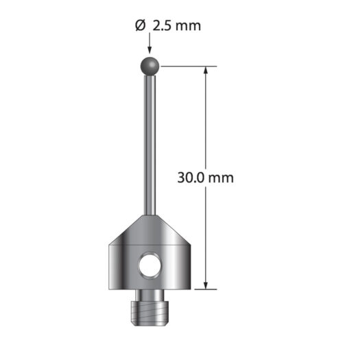 Q-Mark AFG-2531-25-SN M5 2,5 мм с наконечником из нитрида кремния, цилиндрический стилус, L 31,25 мм, EWL 21,25 мм