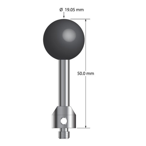 Q-Mark ATG-19050-SN M5 19,05 мм, наконечник из нитрида кремния, цилиндрический стилус, L 50,0 мм, EWL 40 мм