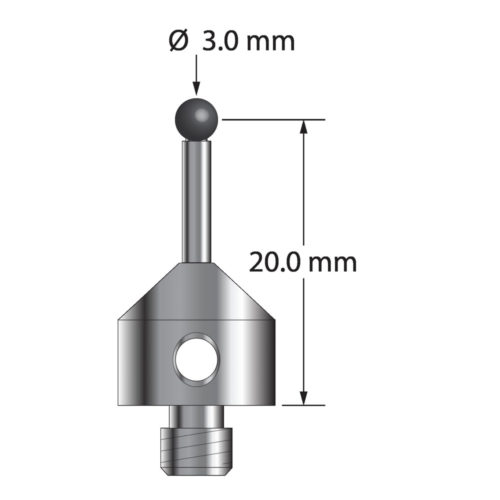 Q-Mark ATG-3021-5-SN M5 3 мм, наконечник из нитрида кремния, цилиндрический стилус, L 21,5 мм, EWL 11,5 мм