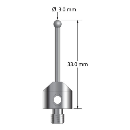 Q-Mark ATG-3033-D M5 3 мм с алмазным наконечником, прямой стилус, L 33,0 мм, EWL 23 мм