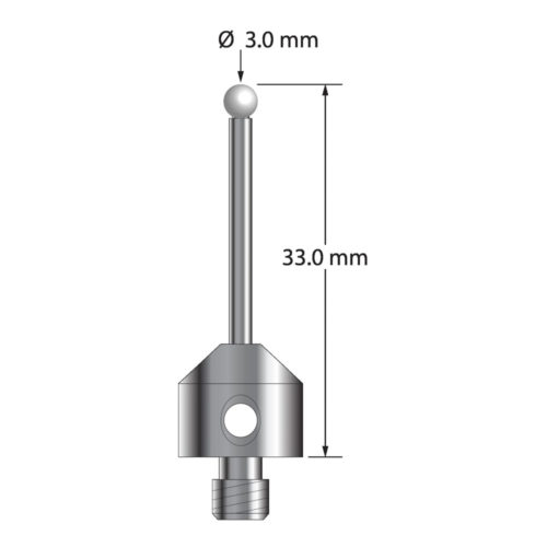 Q-Mark ATG-3033-LZ M5 3 мм, наконечник из диоксида циркония, цилиндрический стилус, L 33,0 мм, EWL 23 мм