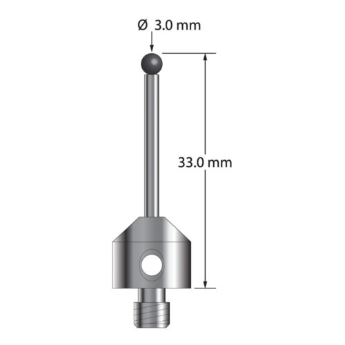 Q-Mark ATG-3033-SN M5 3 мм с наконечником из нитрида кремния, прямой стилус, L 33,0 мм, EWL 23 мм
