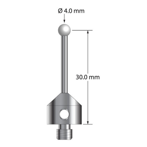 Q-Mark ATG-4032-Z M5 4 мм с наконечником из циркония, цилиндрический стилус, L 32,0 мм, EWL 22 мм