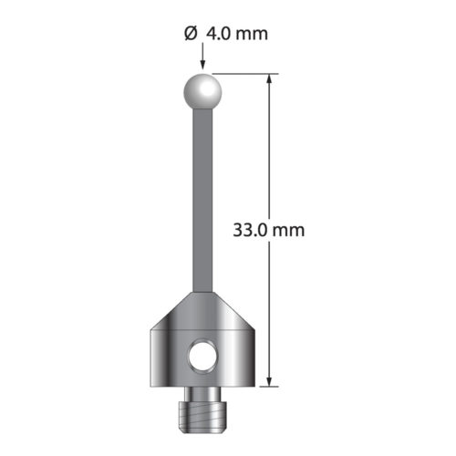 Q-Mark ATG-4033-TX-Z M5 4 мм, наконечник из диоксида циркония, цилиндрический стилус, L 33,0 мм, EWL 23 мм