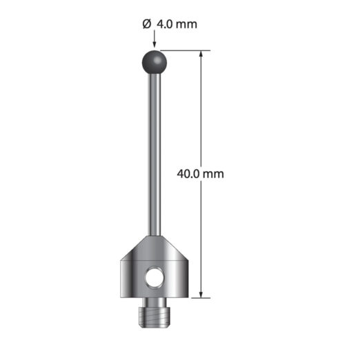 Q-Mark ATG-4040-SN M5 4 мм, наконечник из нитрида кремния, цилиндрический стилус, L 40,0 мм, EWL 30 мм