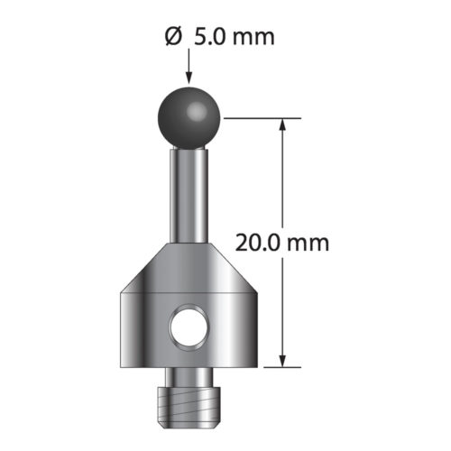Q-Mark ATG-5022-5-SN M5 5 мм, наконечник из нитрида кремния, цилиндрический стилус, L 22,5 мм, EWL 12,5 мм