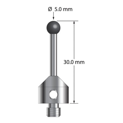 Q-Mark ATG-5030-SN M5 5 мм, наконечник из нитрида кремния, цилиндрический стилус, L 30,0 мм, EWL 20 мм
