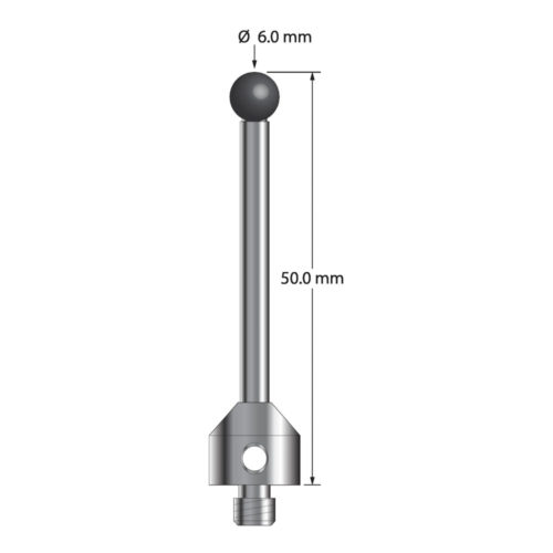 Q-Mark ATG-6050-SN M5 6 мм, наконечник из нитрида кремния, цилиндрический стилус, L 50,0 мм, EWL 40 мм