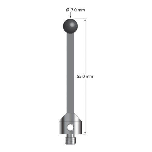 Q-Mark ATG-7055-TX-SN M5 7 мм, наконечник из нитрида кремния, цилиндрический стилус, L 55,0 мм, EWL 45 мм