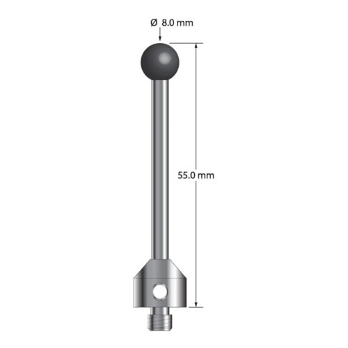 Q-Mark ATG-8055-DS3-5-SN M5 8 мм, наконечник из нитрида кремния, цилиндрический стилус, L 55,0 мм, EWL 45 мм