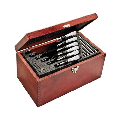 Набор из 6 микрометров Starrett S436.1MCXRLZ, 150 мм, трещотка, футляр из карбида