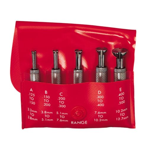 Starrett S830FZ Набор из 5 калибров для малых отверстий в футляре 0,125-0,500 футов-3,2-12,7 мм