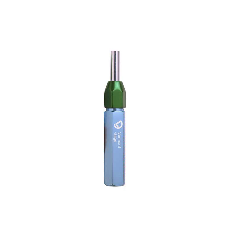 Vermont Gage Steel Class ZZ Go (Plus) от 0,5010 до 0,6255 дюймов Односторонний в сборе, зеленый колпачок