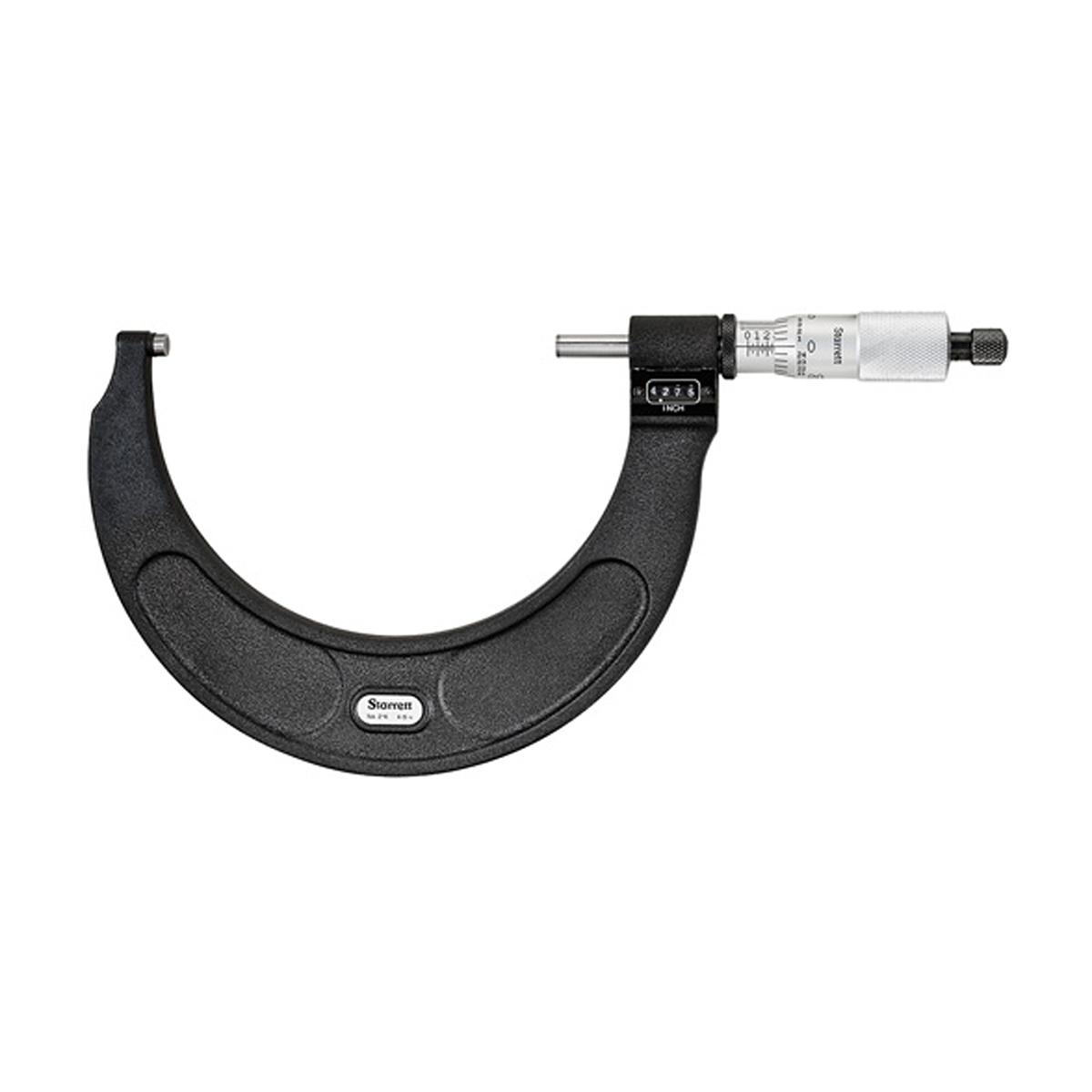 Микрометр Starrett T216XRL-5 4–5 футов 0,0001 дюйма, твердосплавный с трещоткой