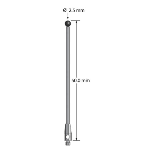 Q-Mark TM2-2550-SN M2 2,5 мм с наконечником из нитрида кремния, цилиндрический стилус, L 50,0 мм, EWL 43 мм
