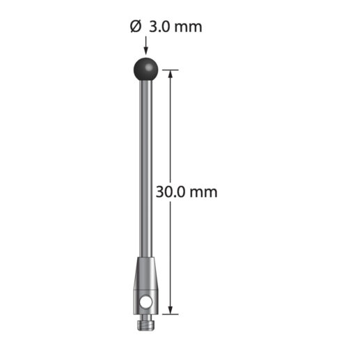 Q-Mark TM2-3031-5-SN M2 3 мм с наконечником из нитрида кремния, прямой стилус, L 31,5 мм, EWL 24,5 мм