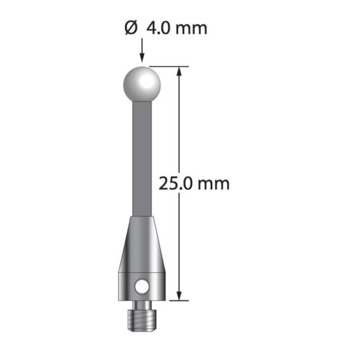 Q-Mark TM3-4025-TX-Z M3 XXT 4 мм, наконечник из циркония, цилиндрический стилус, L 25,0 мм, EWL 16 мм