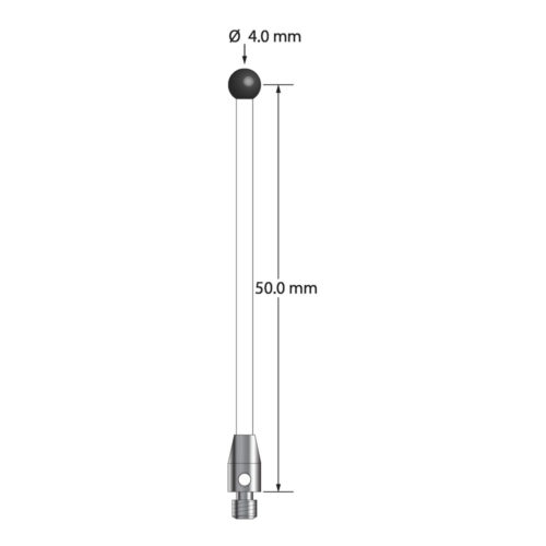 Q-Mark TM3-4052-C-SN M3 4 мм с наконечником из нитрида кремния, прямой стилус, L 52,0 мм, EWL 45 мм