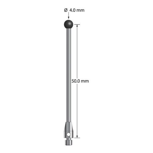 Q-Mark TM3-4052-SN M3 4 мм с наконечником из нитрида кремния, прямой стилус, L 52,0 мм, EWL 45 мм
