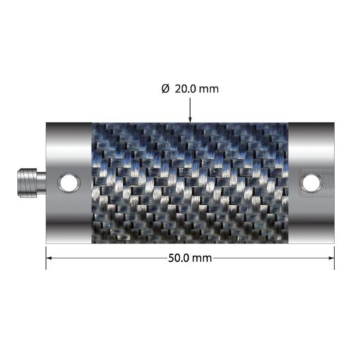 Q-Mark VM5-20-50-TX M5, удлин., диаметр 20,0 мм, трубка из углеродного волокна с низким коэффициентом расширения и усилитель; концевые фитинги из титана