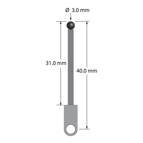 Q-Mark XXT-3040-L-SN M3 XXT 3 мм с наконечником из нитрида кремния, Star Stylus, L 31,0 мм, EWL 2 мм