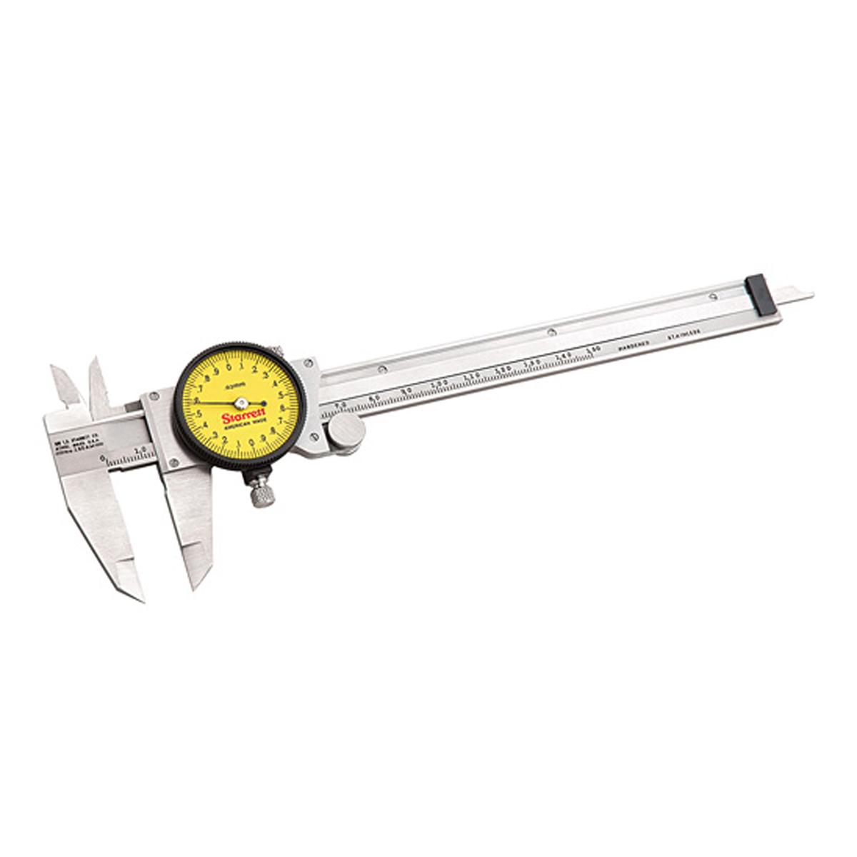 Штангенциркуль Starrett 120AM-150, диапазон 0–150 мм, желтое лицо