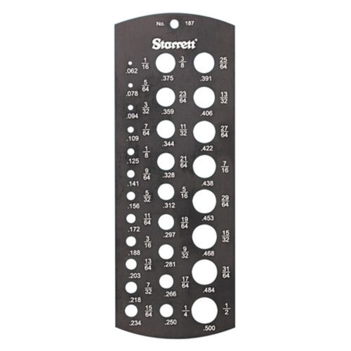 Сверло Starrett 187 Jobbers, калиброванное, 1-16 - 1-2 фута